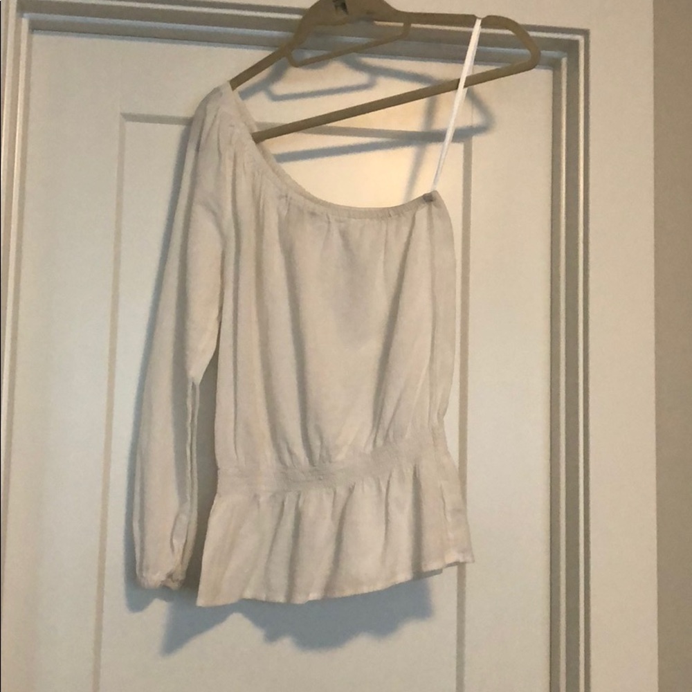 Michael Kors White one shoulder blouse